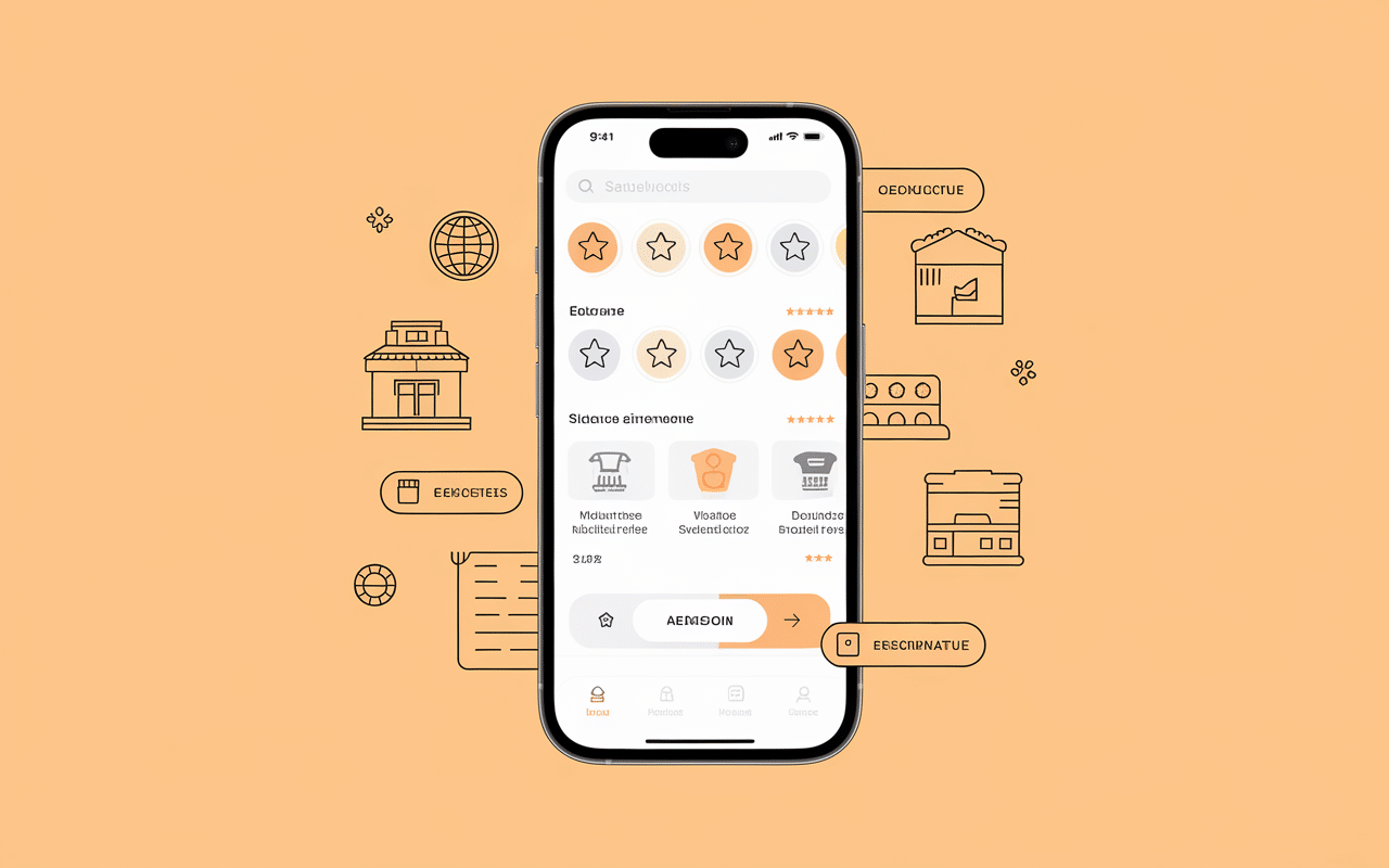 smartphone application interface pour resto promo Limoges