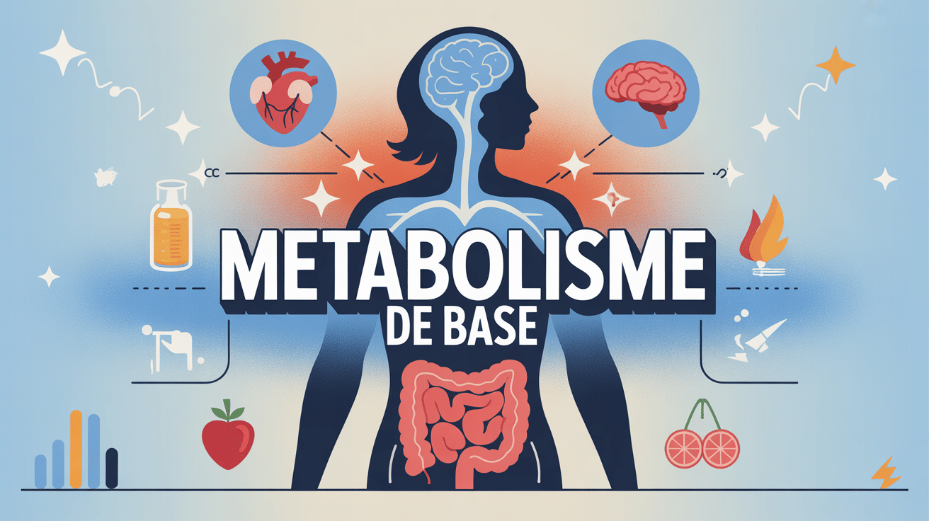 silhouette humaine avec organes vitaux et symboles calories