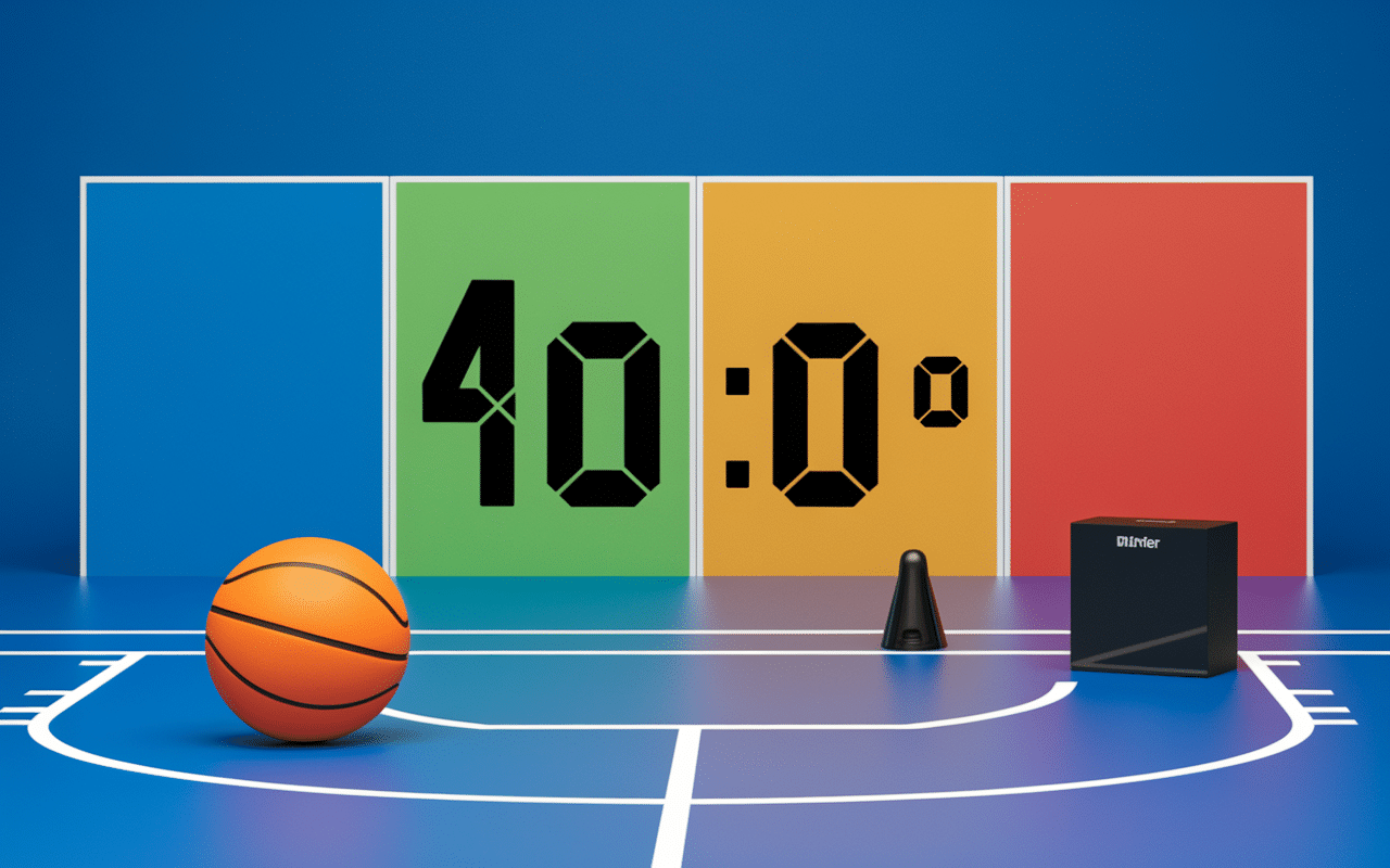 chronometre 40 minutes quarts temps basket