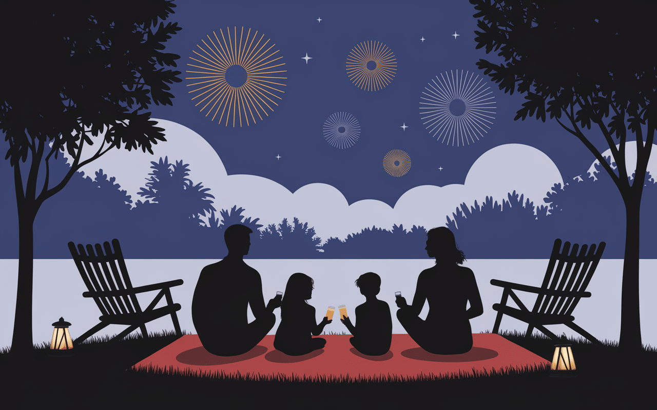 Famille profitant feu d artifice autour de moi conseils