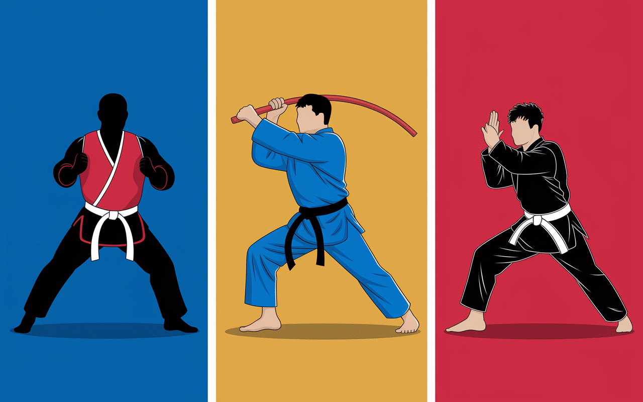 Triptyque des styles de sambo sportif, combat et autodéfense