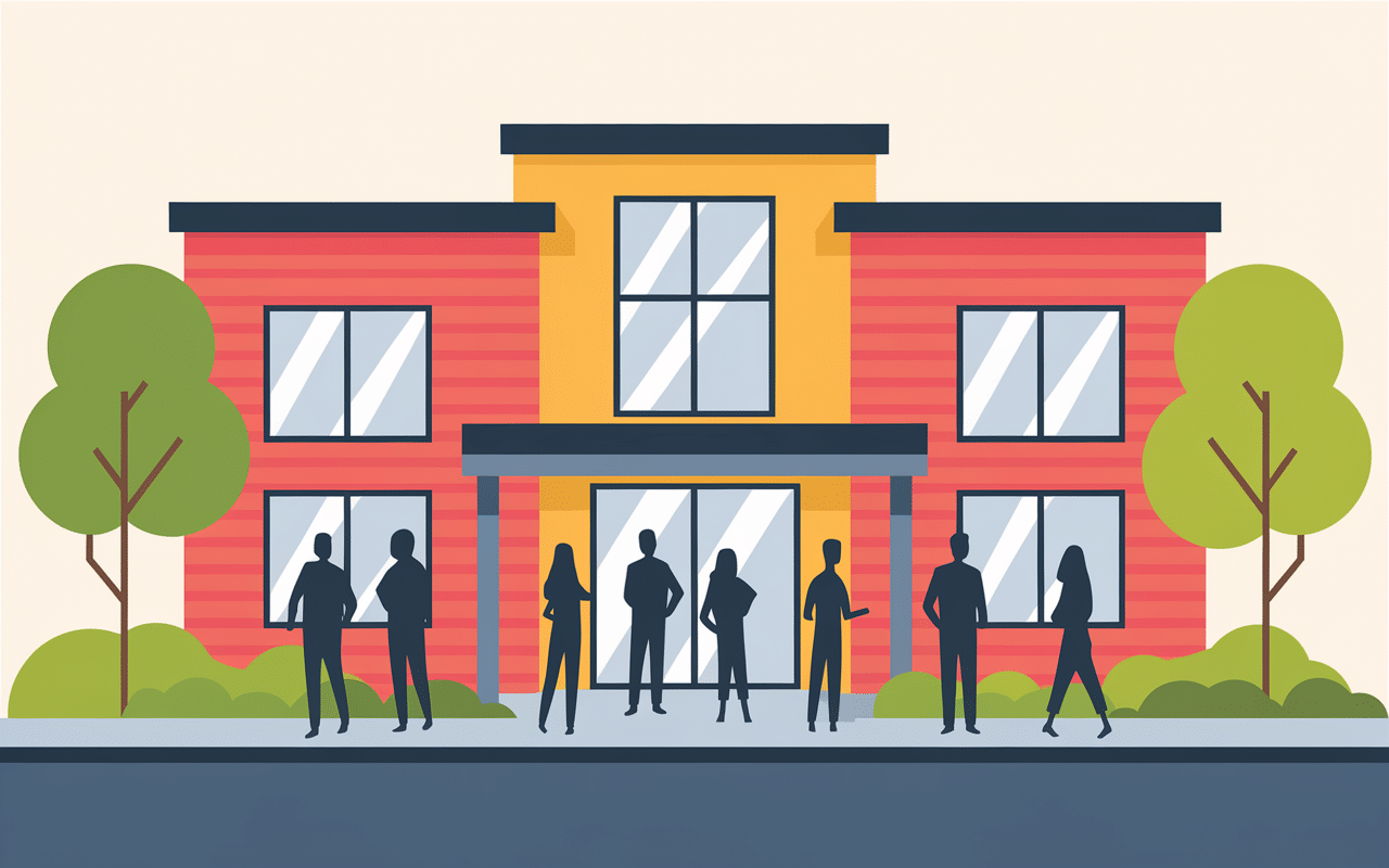 bâtiment association escalp louvroil entrée accueillante