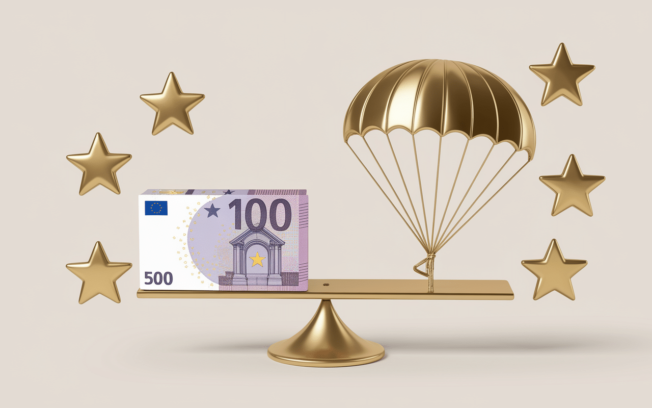 balance pièces euros parachute ouvert saut en parachute prix