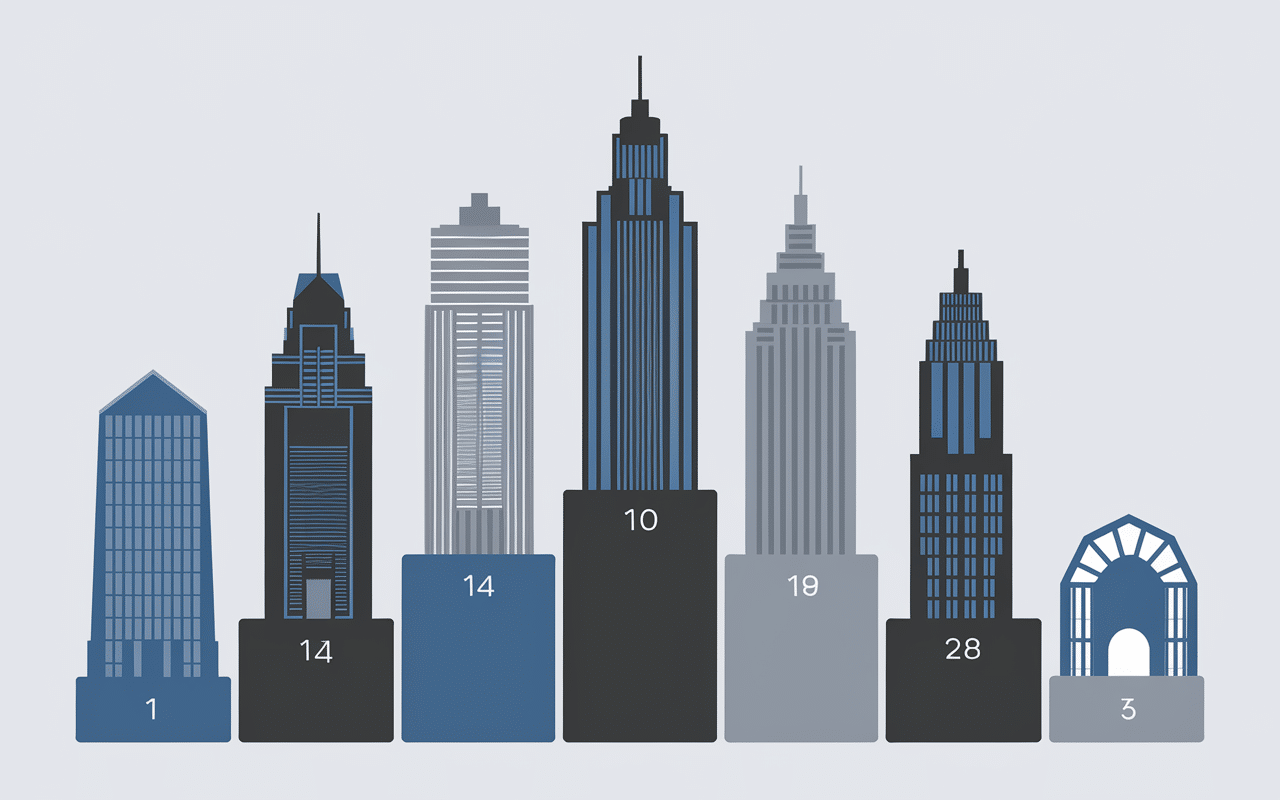Podium top 10 tours les plus hautes du monde design unique