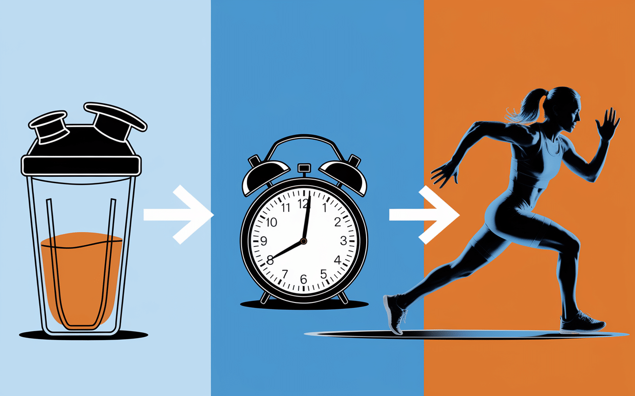 Pre workout shaker timing and athlete action sequence