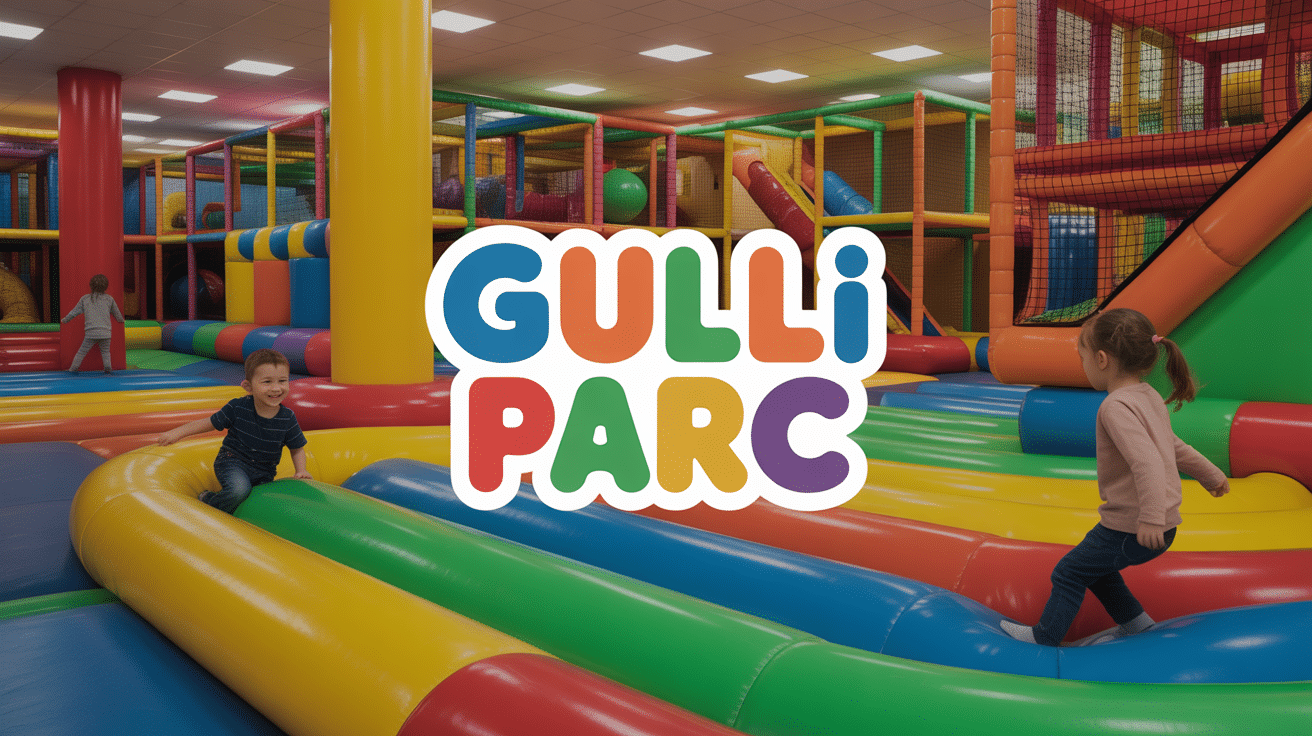parc gulli parc jeux indoor multicolores enfants jouant