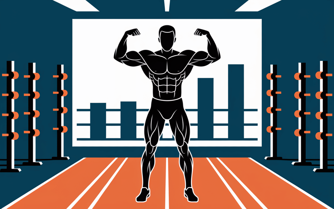 Silhouette athlète avant après gainer