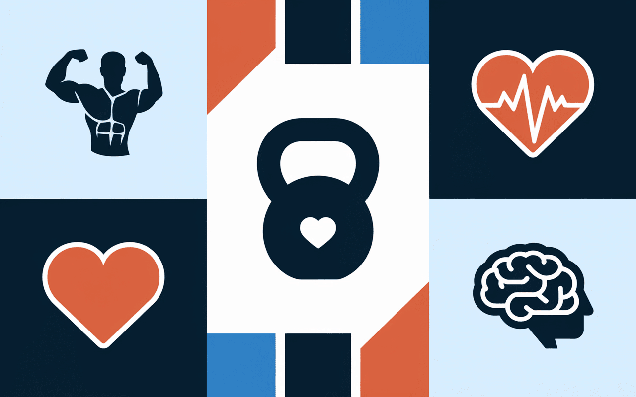 Icônes des bénéfices du kettlebell snatch