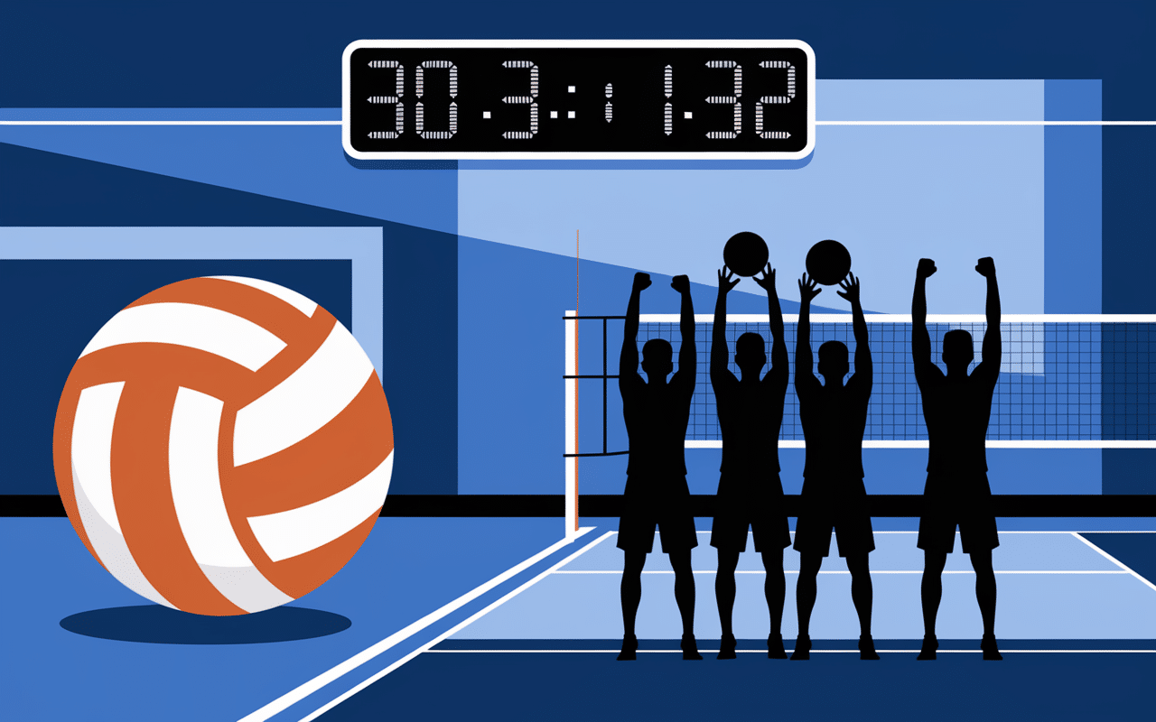 Tableau score volley avec chiffres 3-0, 3-1, 3-2