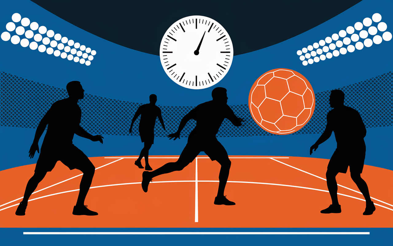 Illustration durée match adultes handball
