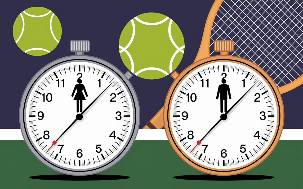 Infographie durée match tennis