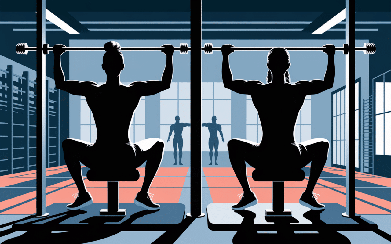 Illustration de l'essence du training spotter avec deux personnes