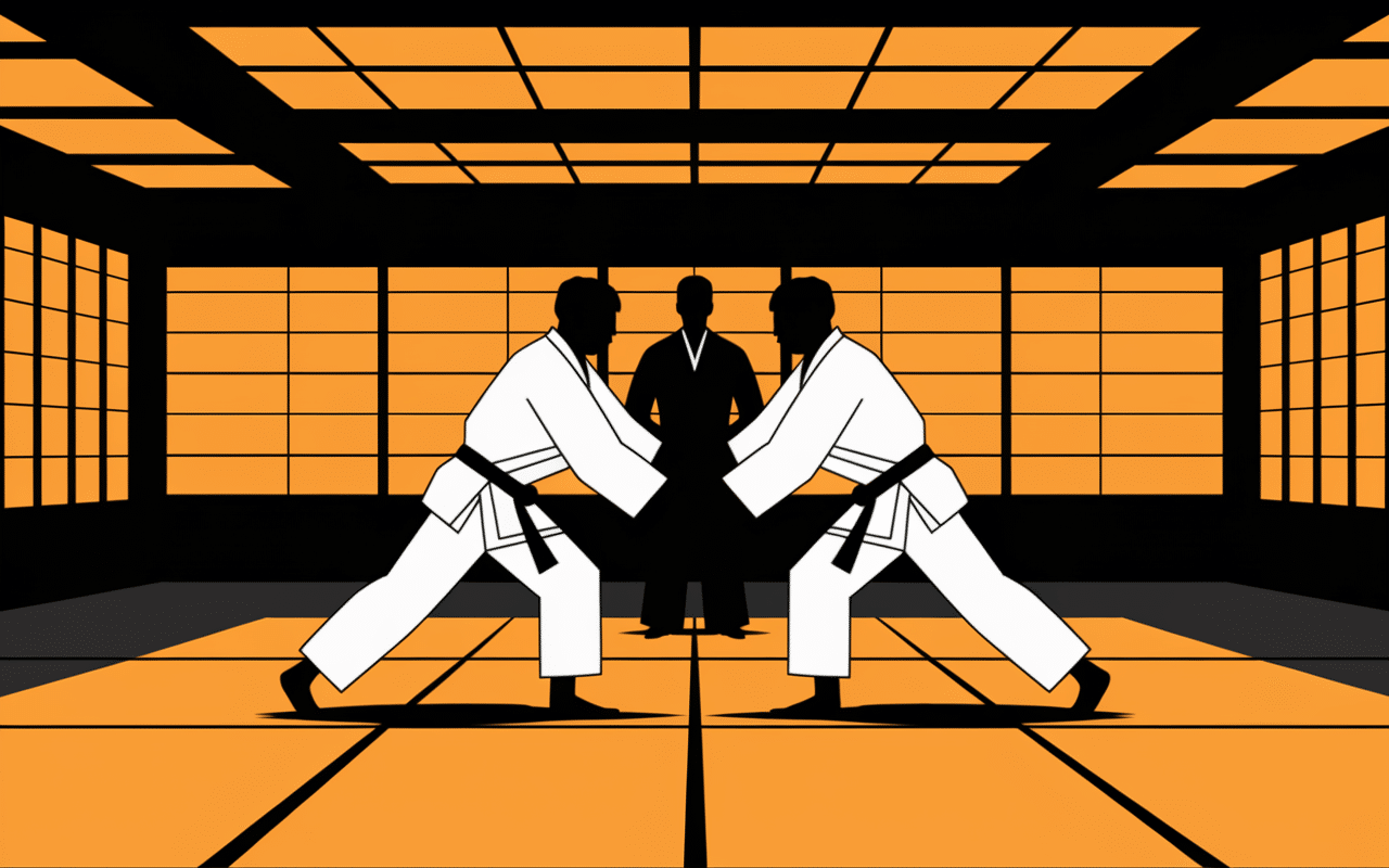 Scène examen dojo judo