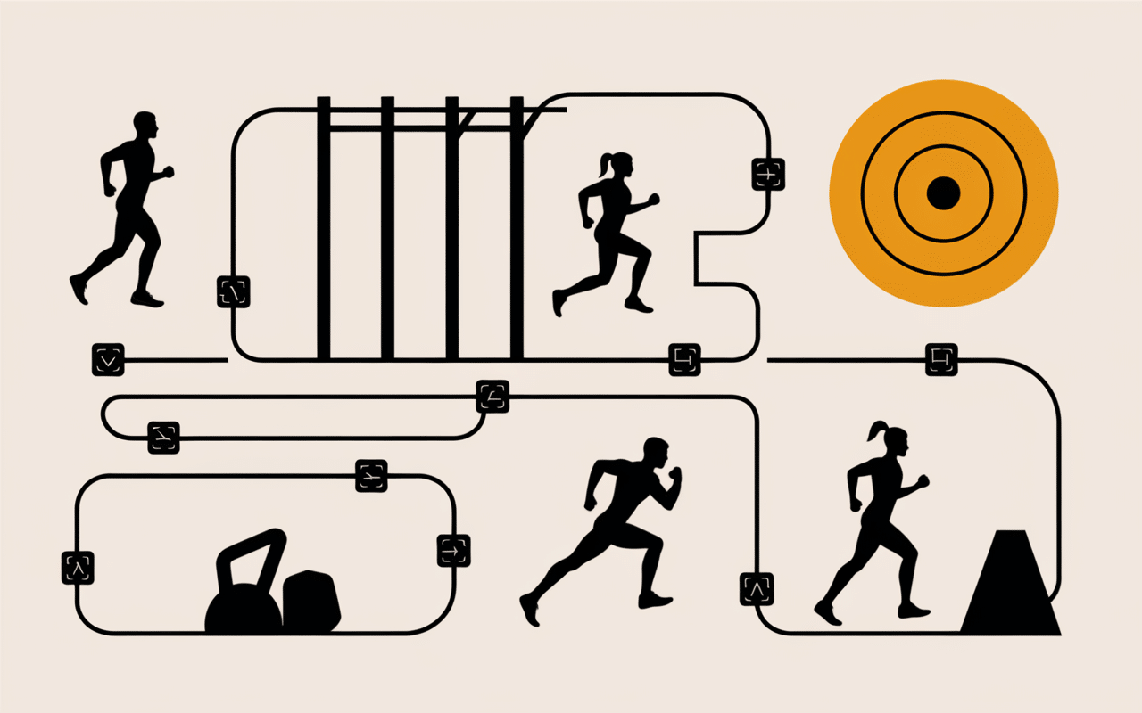 8 stations Hyrox Marseille parcours