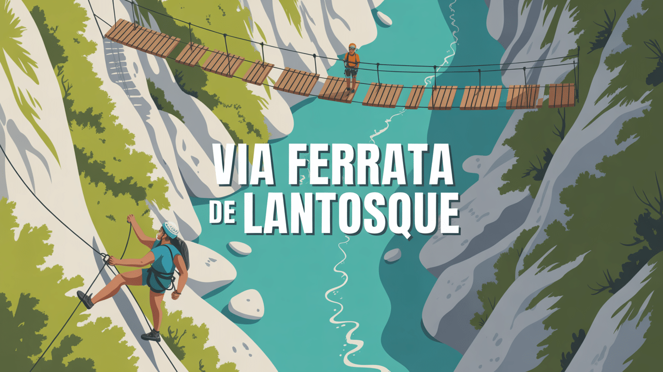 Illustration parcours aérien Via Ferrata Lantosque