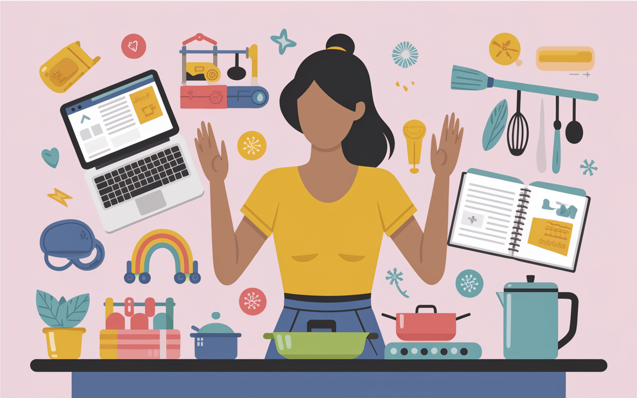 Maman équilibrant vie familiale et bien-être