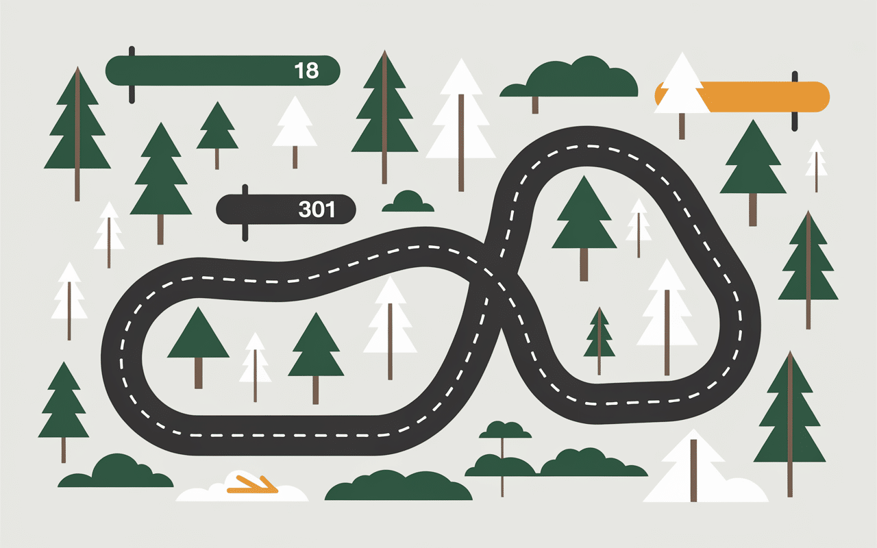 Carte parcours rallye neige