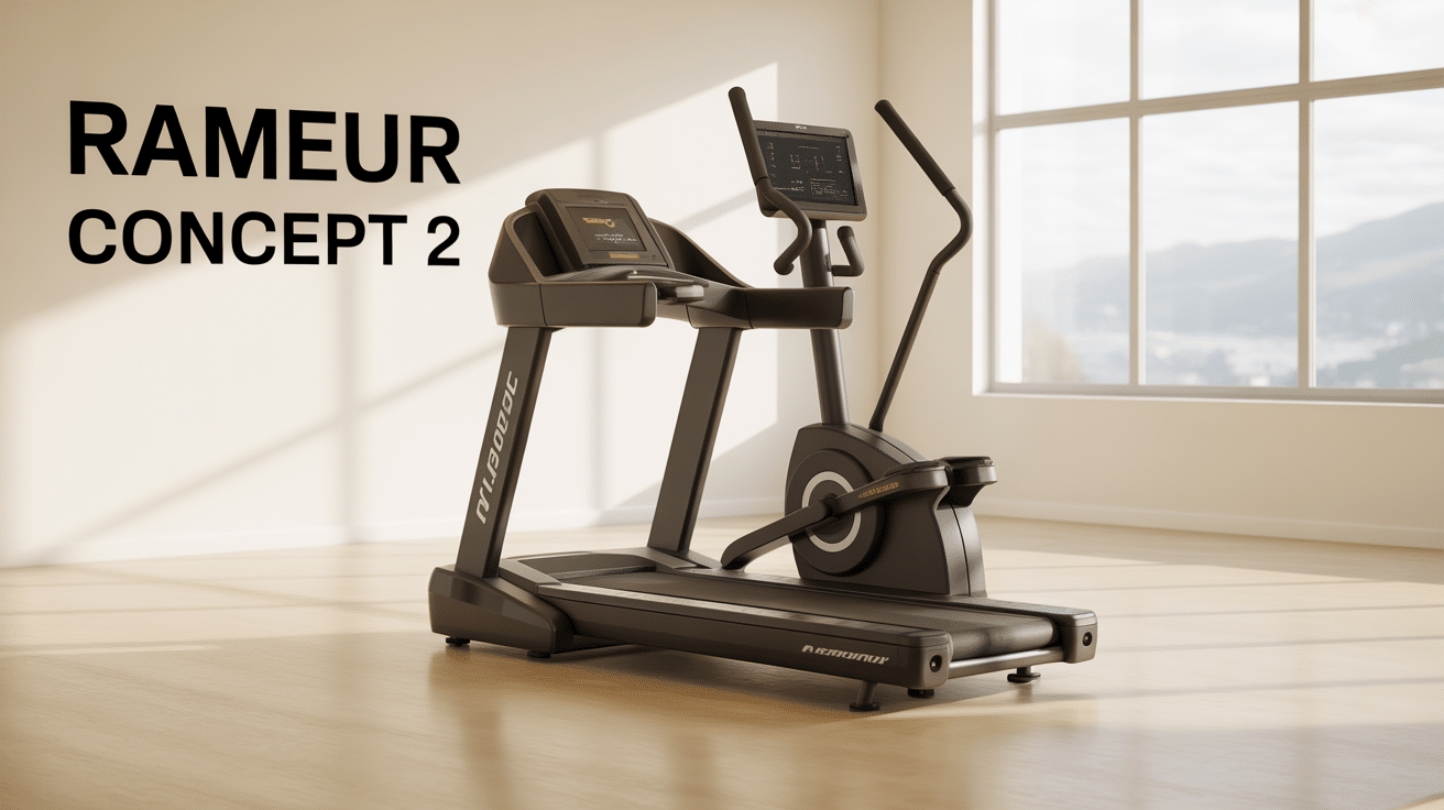 Rameur Concept 2 en salle de sport