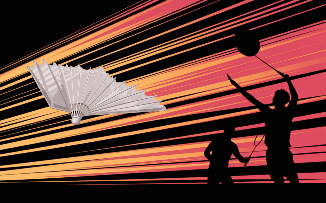 Volant badminton enflammé vitesse extrême