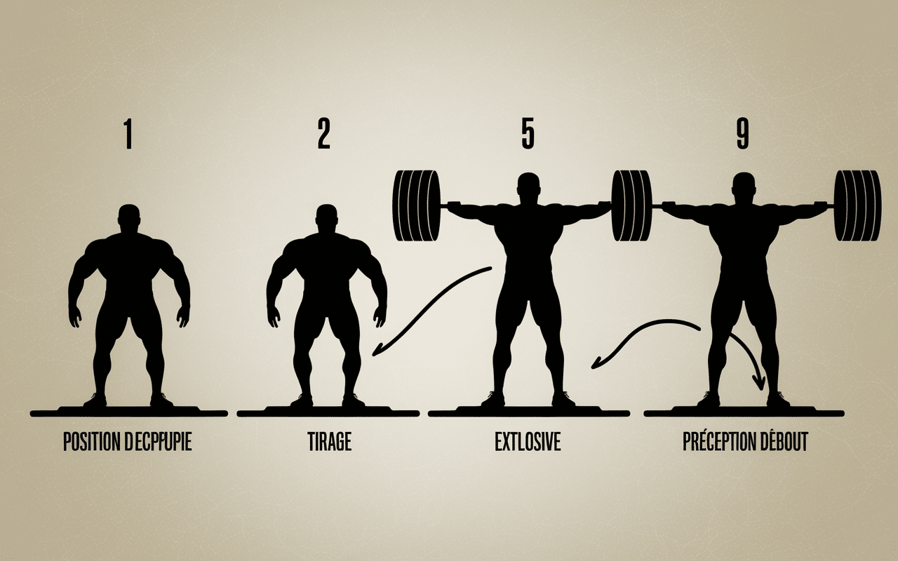 Étapes de la technique du power snatch