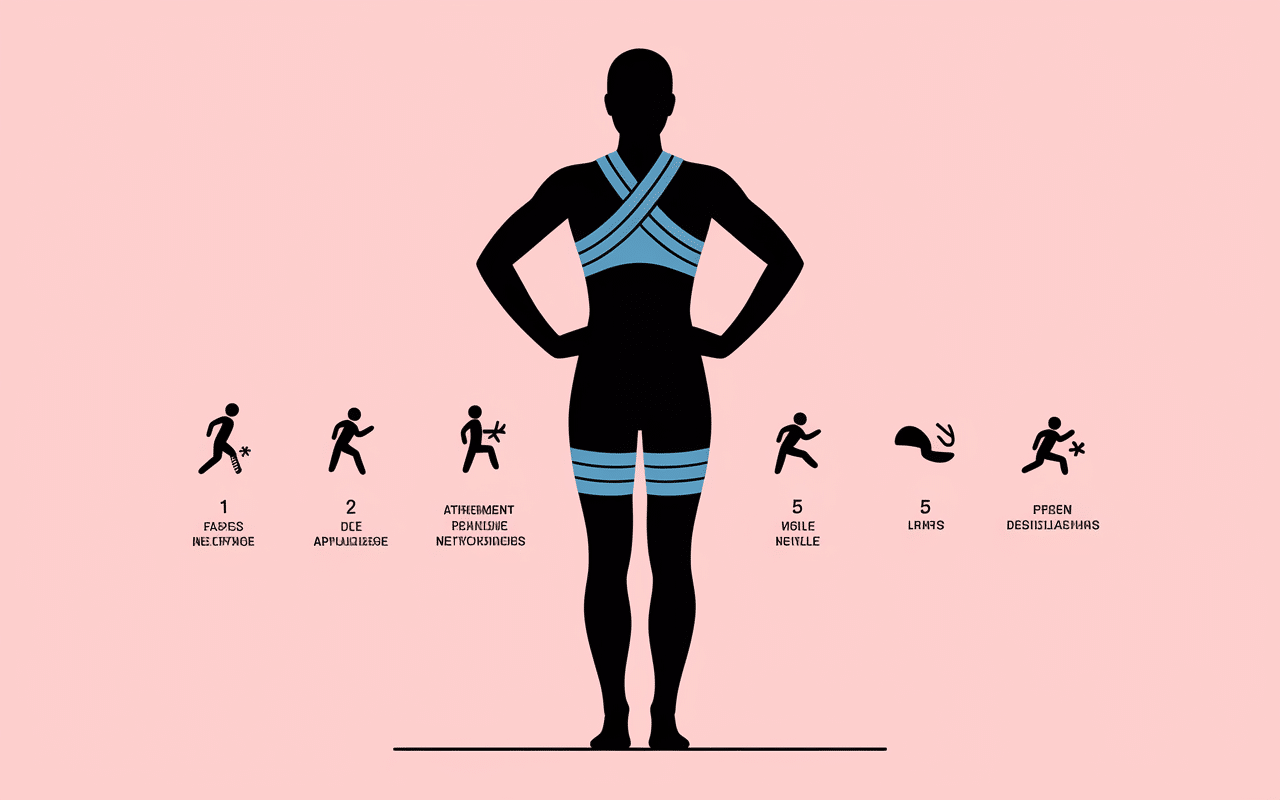 Application tape tapes kinésio sur athlète.