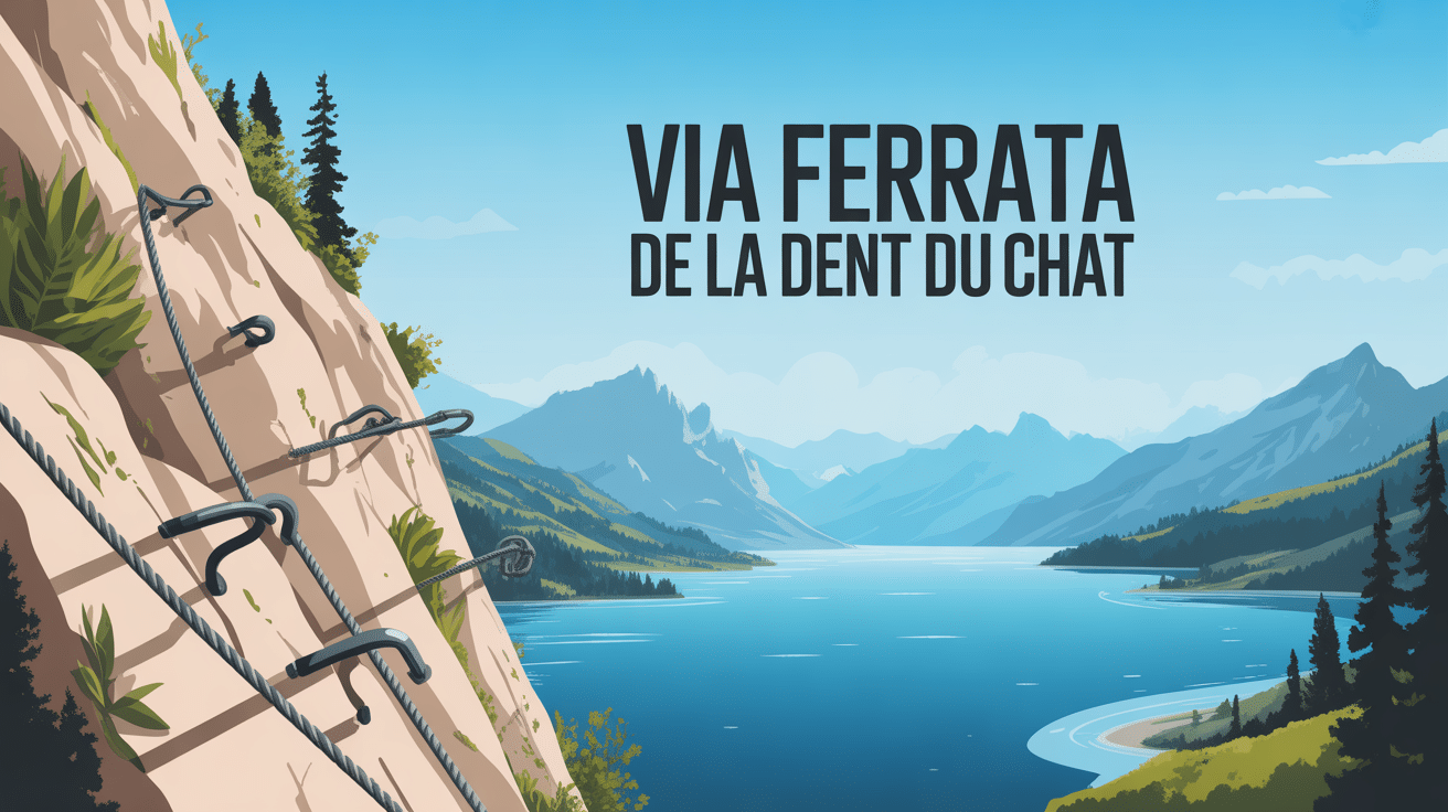 Vue panoramique via ferrata dent du chat