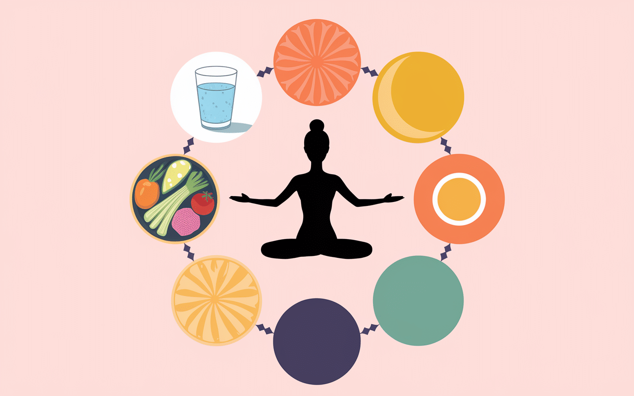 Habitudes saines cercle pour accélérer métabolisme naturellement