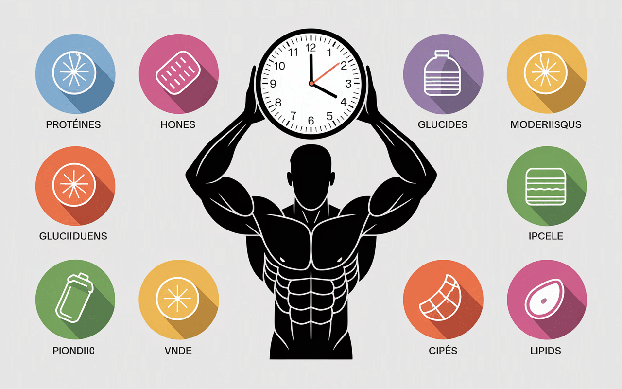 Infographie collation prise de masse nutriments