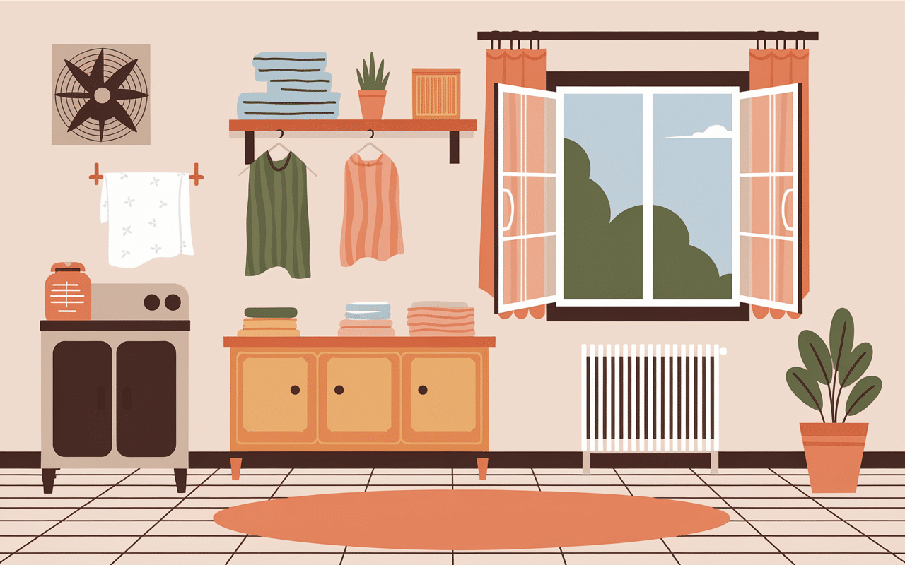combien de temps pour sécher astuces linge ventilation chauffage
