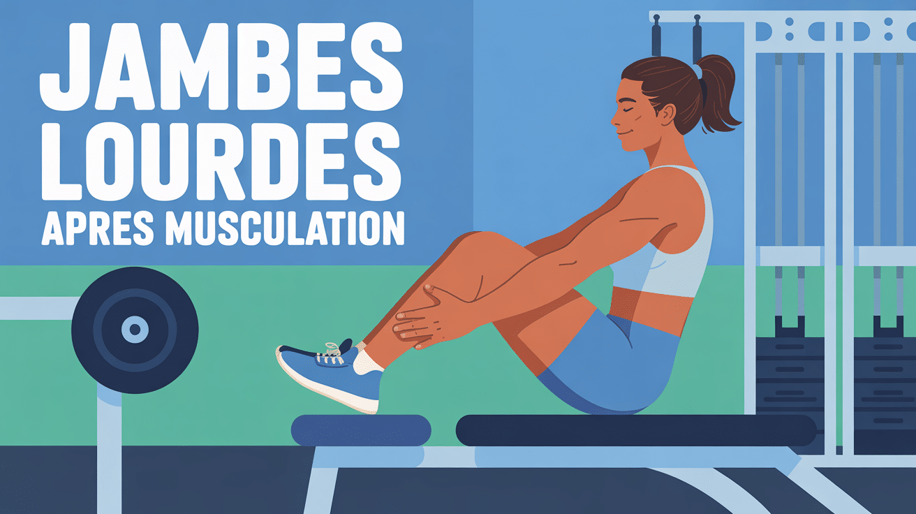 Personne masse jambes lourdes musculation banc gym