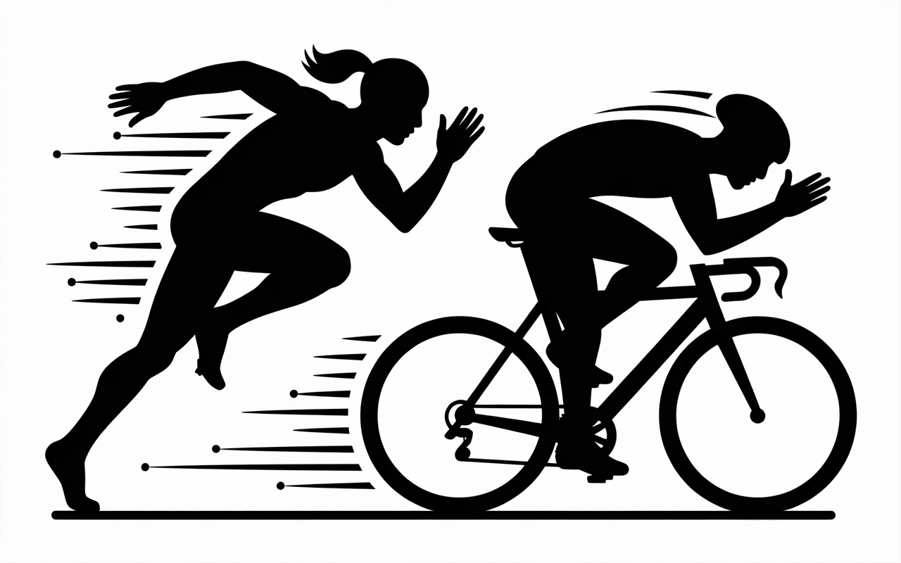 Athlètes avec mollet court en action sportive