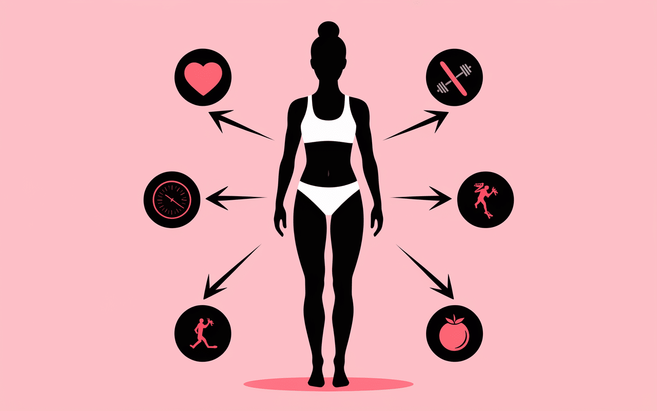 Infographie musculation femme mince nutrition métabolisme