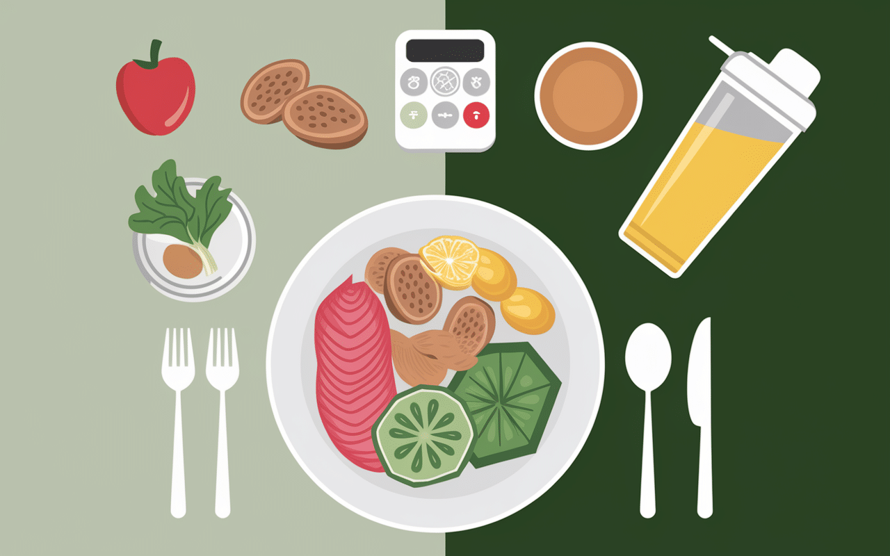 Assiette équilibrée nutrition musculation homme maigre