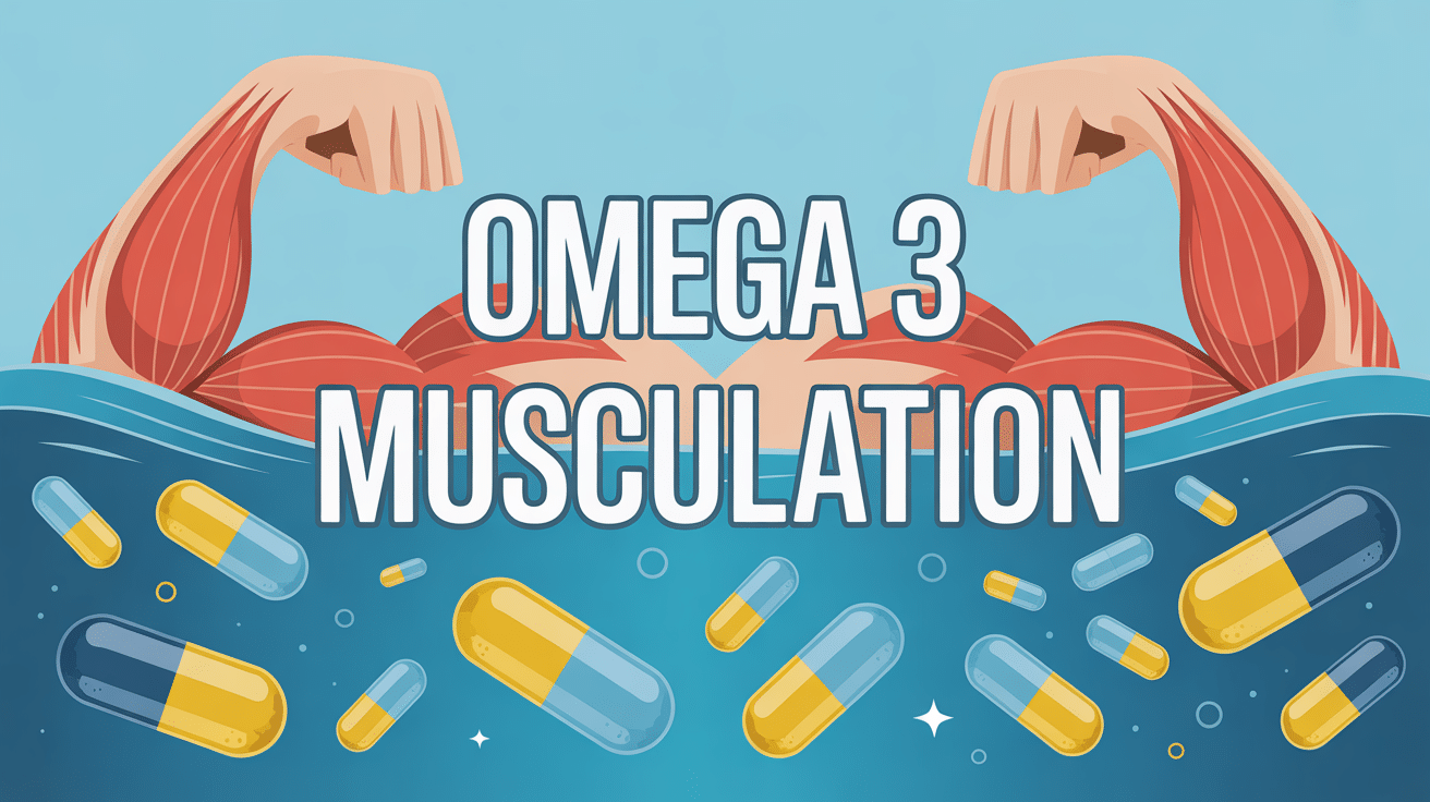 omega 3 musculation capsules huile poisson autour haltères