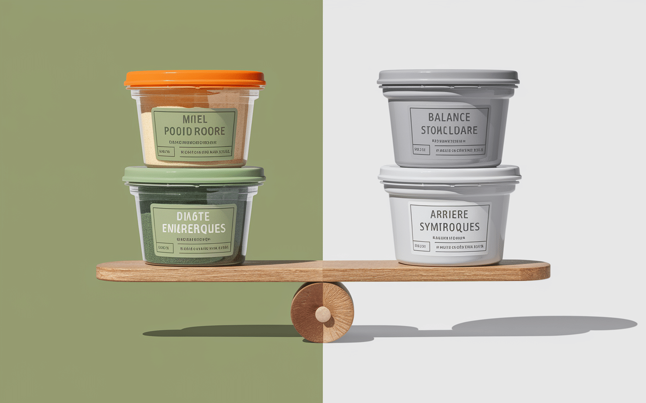 pre workout maison split screen ingrédients industriels naturels