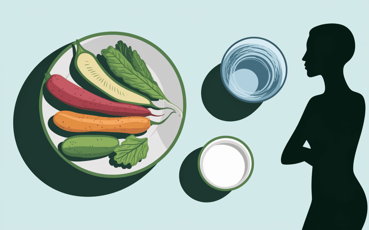 Avoir un ventre plat aliments légumes posture droite