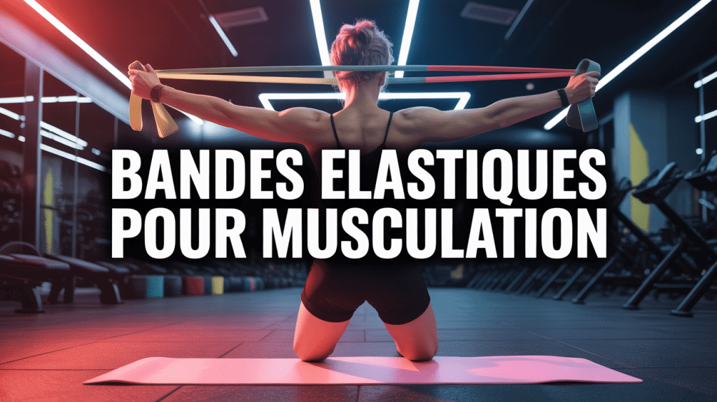 Exercice avec bandes elastiques pour musculation