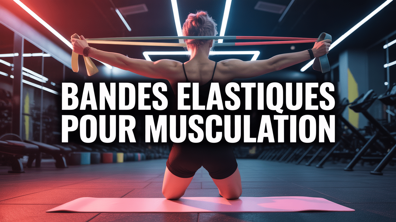 Exercice avec bandes elastiques pour musculation