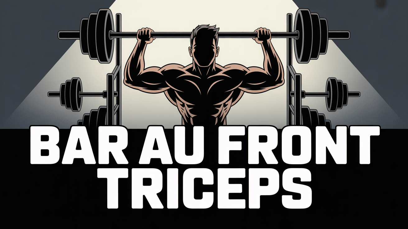Bar au front triceps homme allongé muscles bras definidos