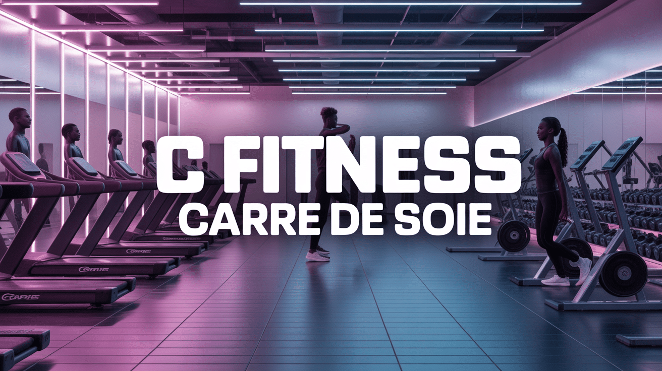 c fitness carre de soie salle lumineuse équipements musculation cardio