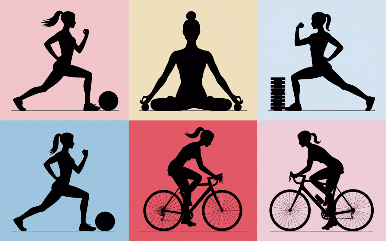 Profils femmes sportives avec activités et équipement