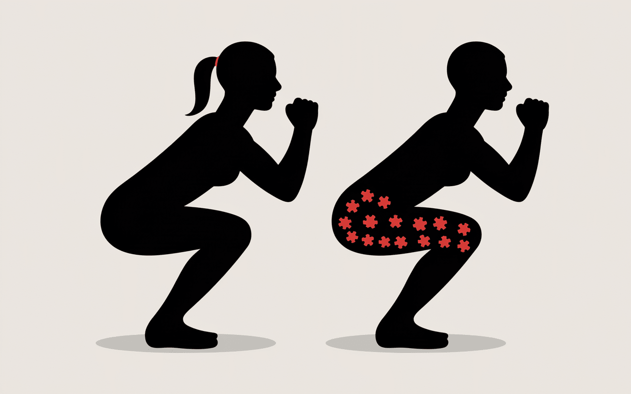 comment bien faire des squats bonne vs mauvaise posture