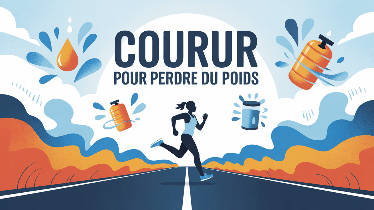 courir pour perdre du poids silhouette dynamique
