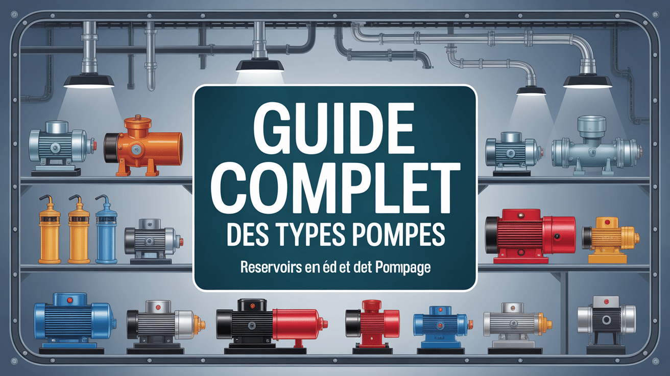 Vue d'ensemble installation industrielle avec different type de pompes