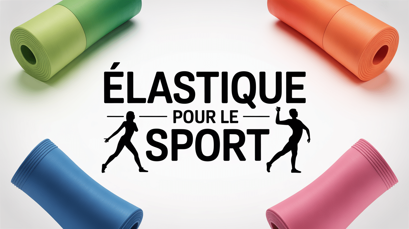 elastique pour le sport coloré sur fond blanc