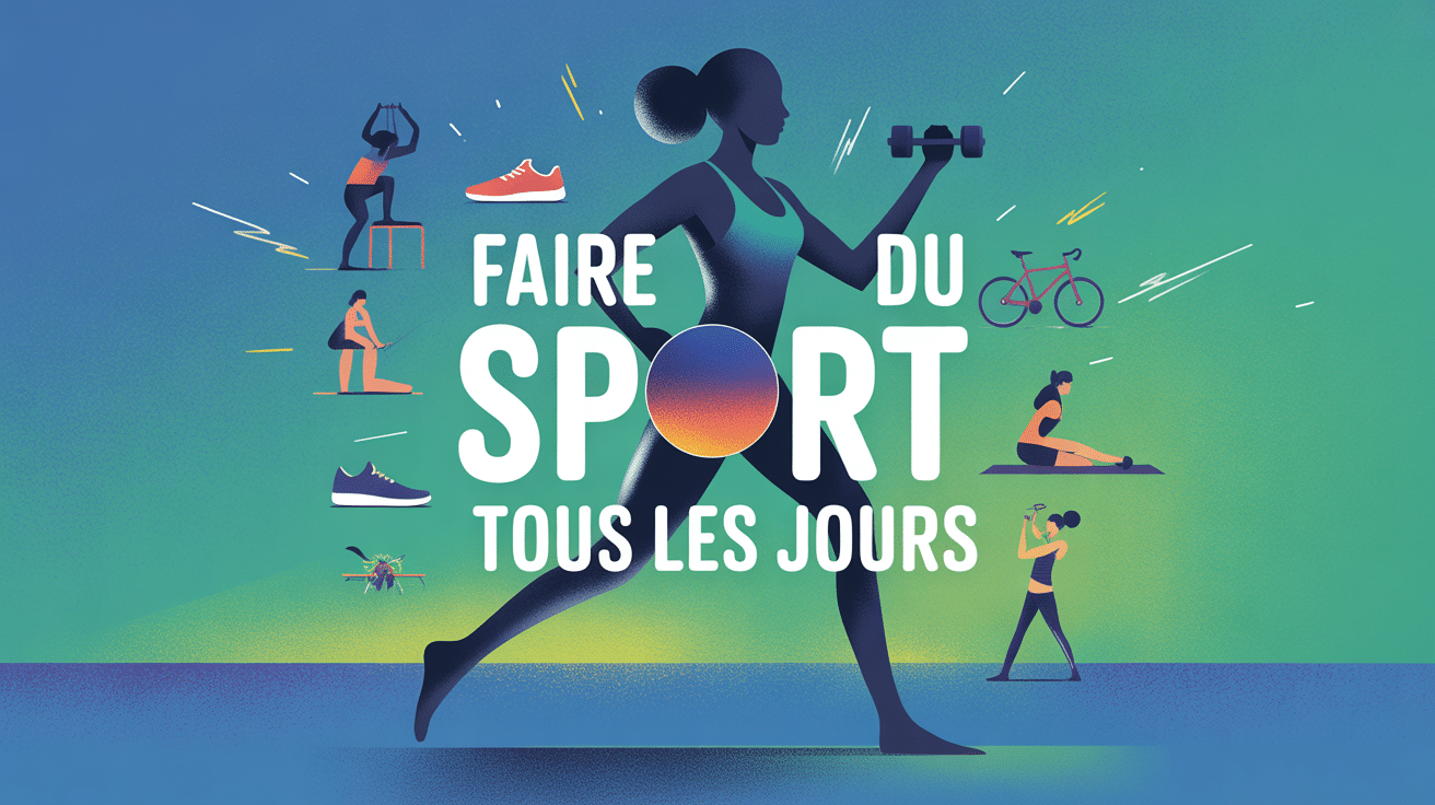 Faire le sport tous les jours silhouette humaine icônes sportives