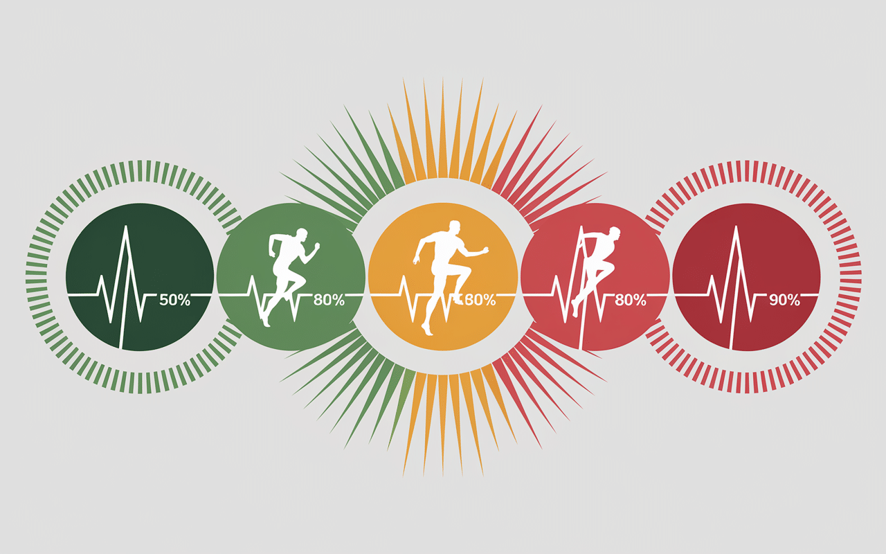 frequence cardiaque sportif tableau zones cardio dégradé