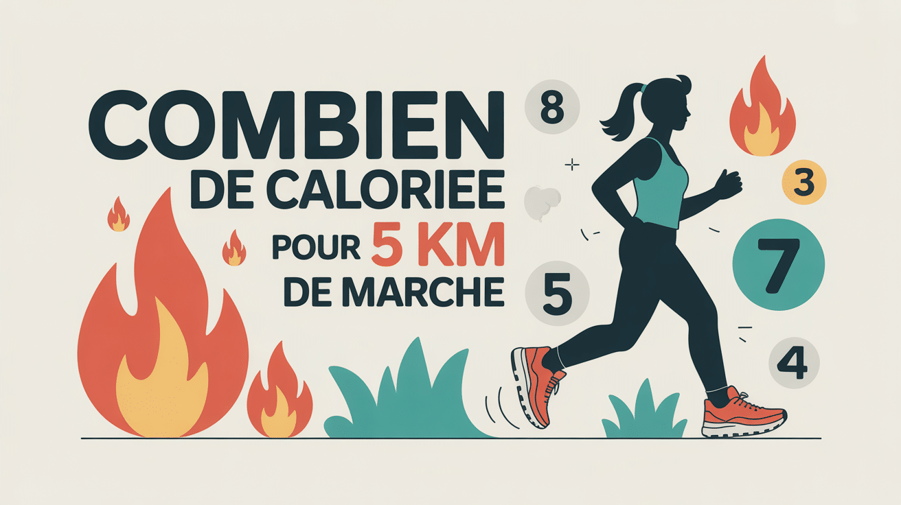 illustration 5 km marche a pied calories silhouette chiffres