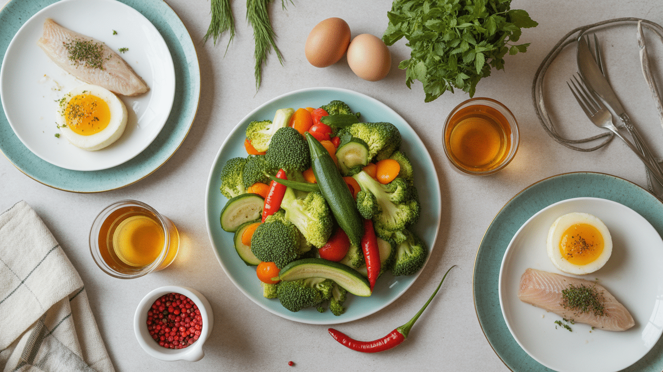 plateau d’aliments qui brule les graisse vus du dessus