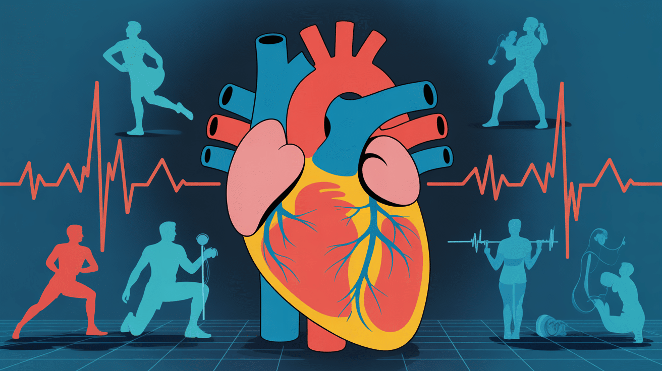 calcul zone frequence cardiaque illustration coeur graphiques